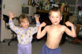 013-showing-off-muscles-to-Jules-Oct-01