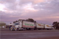 058-SA-Road-train-at-sunset-Glendambo-Roadhouse